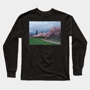 Springtime Cherry Blossoms in Portland Oregon Long Sleeve T-Shirt